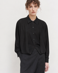 LAYERED BLOUSE WITH TUCKED HEM