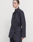 BLOUSE WITH SUITING DETAIL