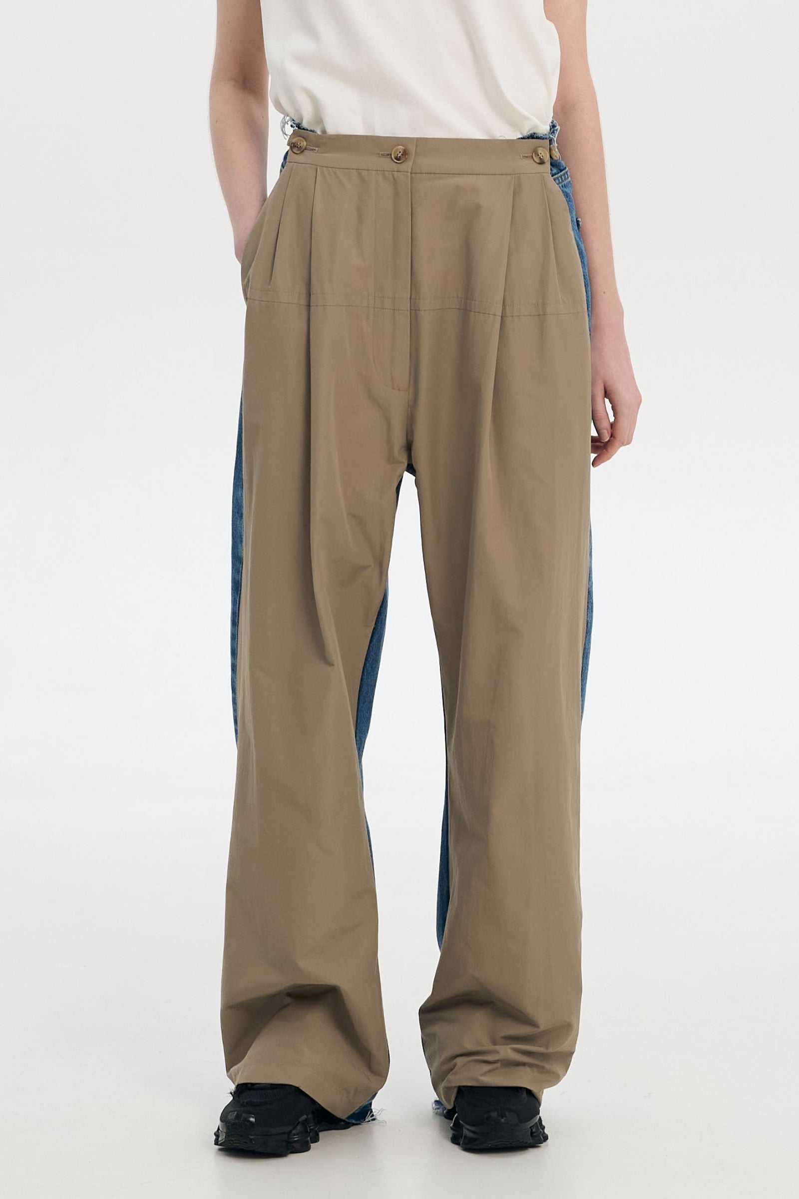 Beige Duplex Jeans 1