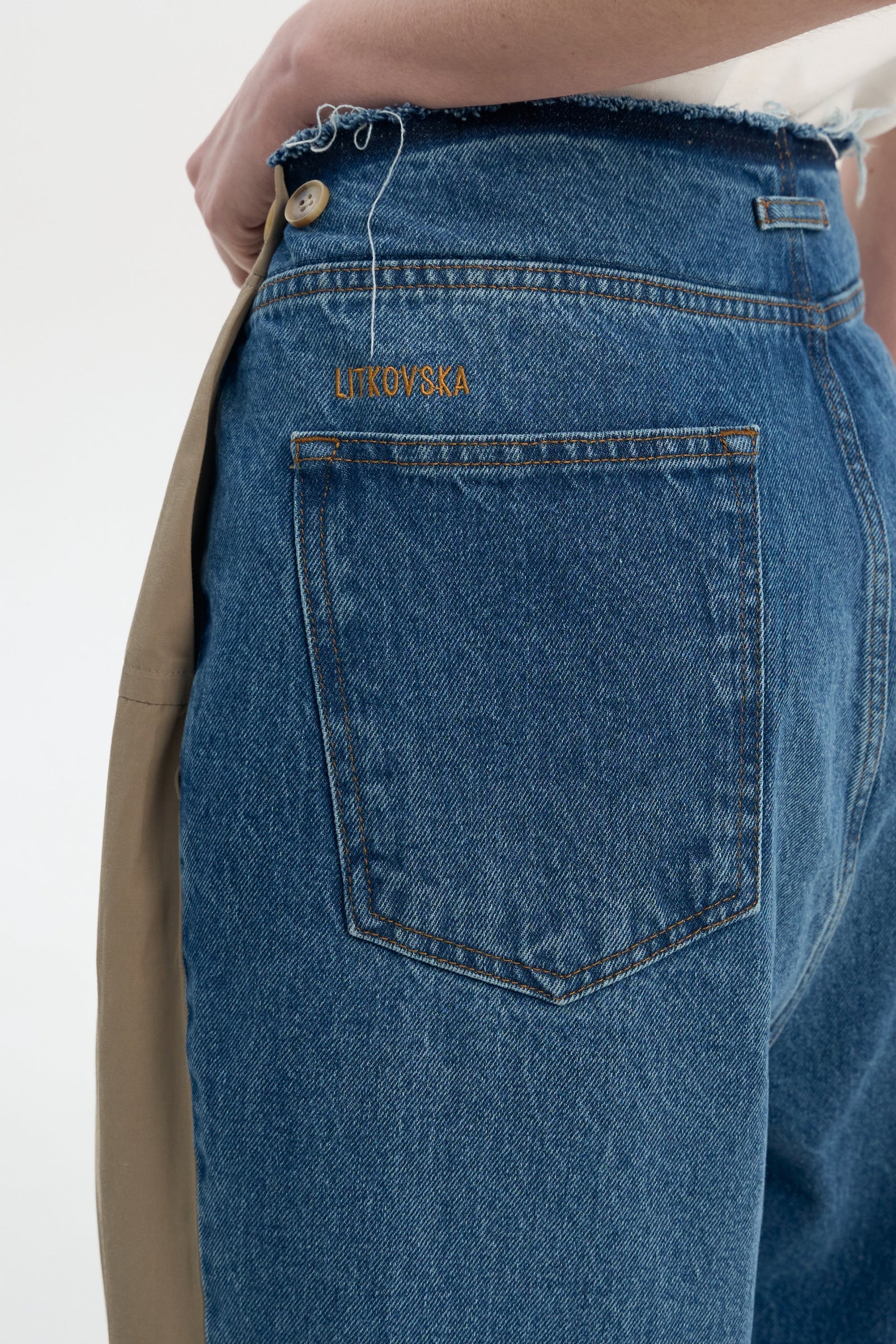 Beige Duplex Jeans 3