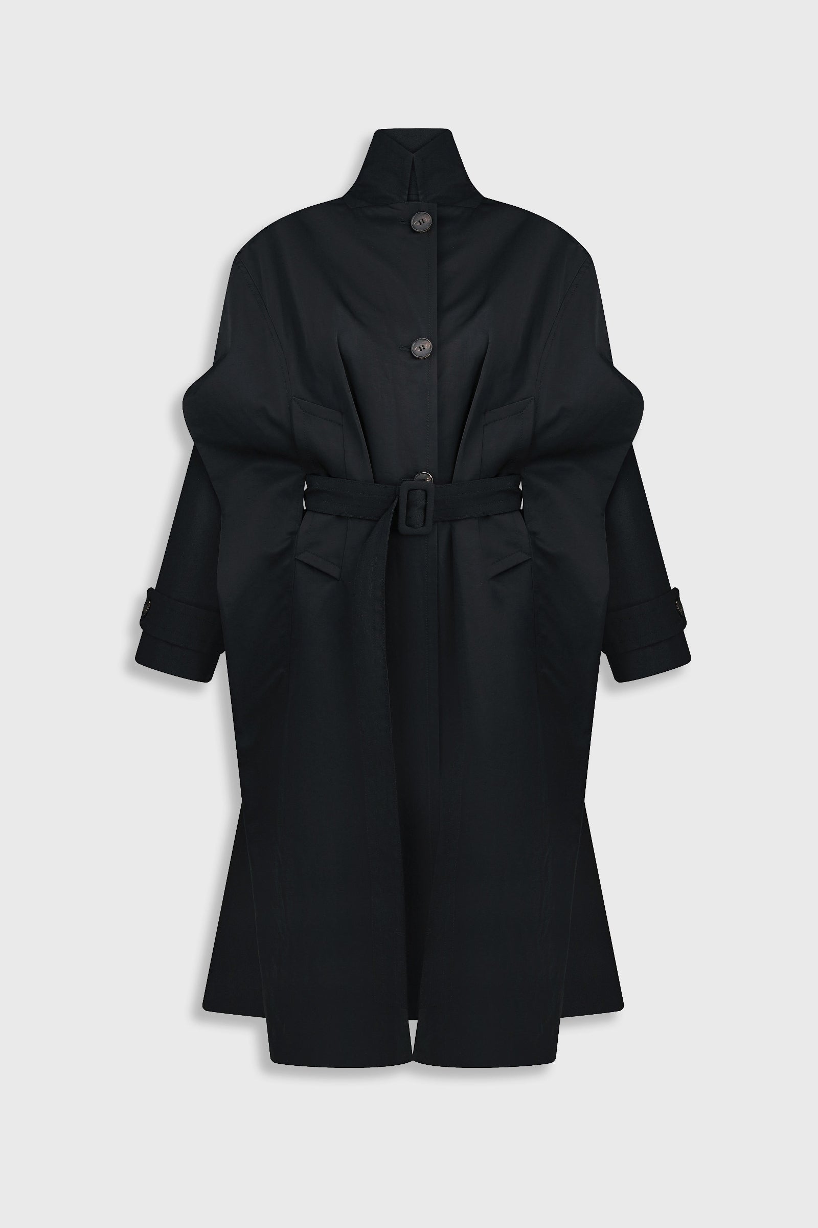 Belted Caped Trench Coat