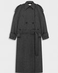 Belted Wool-Blend Coat With Capelet Detail_1