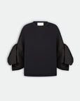Black Puff Sleeve Blouse 4