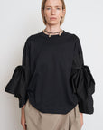Black Puff Sleeve Blouse 2