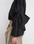 Black Puff Sleeve Blouse 3