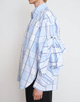 CHECKERED PUFF SLEEVE  BLOUSE