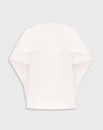 Capelet Overlay Cotton T-Shirt in White
