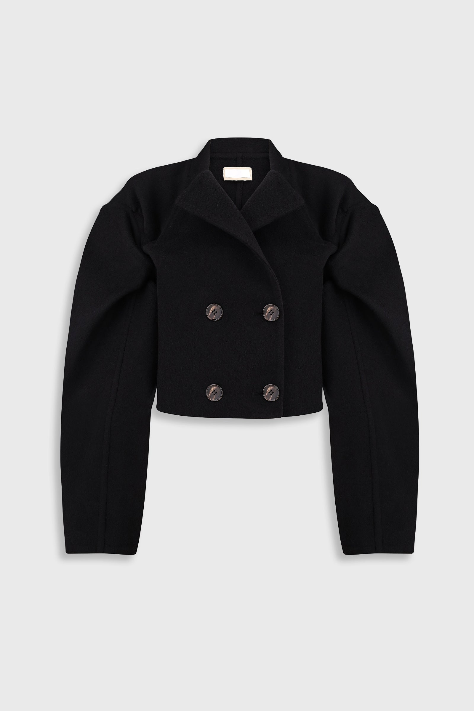 CROPPED WOOL PEACOAT