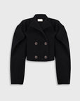 CROPPED WOOL PEACOAT