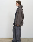 CROPPED WOOL-BLEND PARKA WITH SUITING DETAIL 2