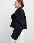 CROPPED WOOL PEACOAT