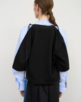 DOUBLE COTTON BLACK LONGSLEEVE