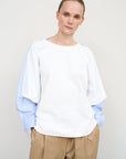 DOUBLE COTTON WHITE LONGSLEEVE
