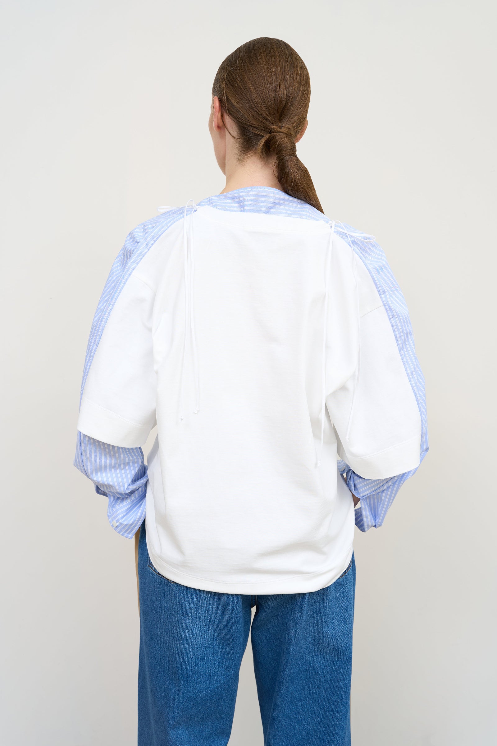 DOUBLE COTTON WHITE LONGSLEEVE