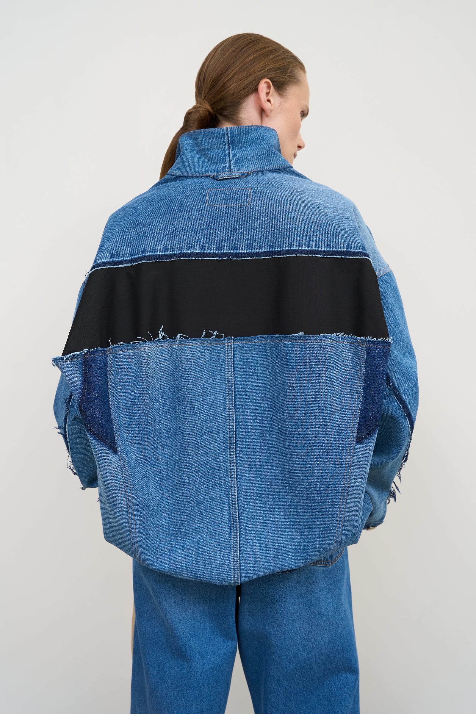 Denim Jacket with Cotton Back Panel 2