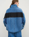 Denim Jacket with Cotton Back Panel 2