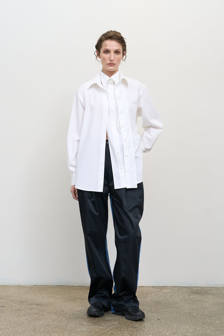 Double Collar White Poplin Shirt – LITKOVSKA Designer Shirts White / 38 Double Collar White Poplin Shirt – LITKOVSKA Designer Shirts White / 38