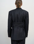 FITTED JACKET WITH TWISTED BACK DETAIL