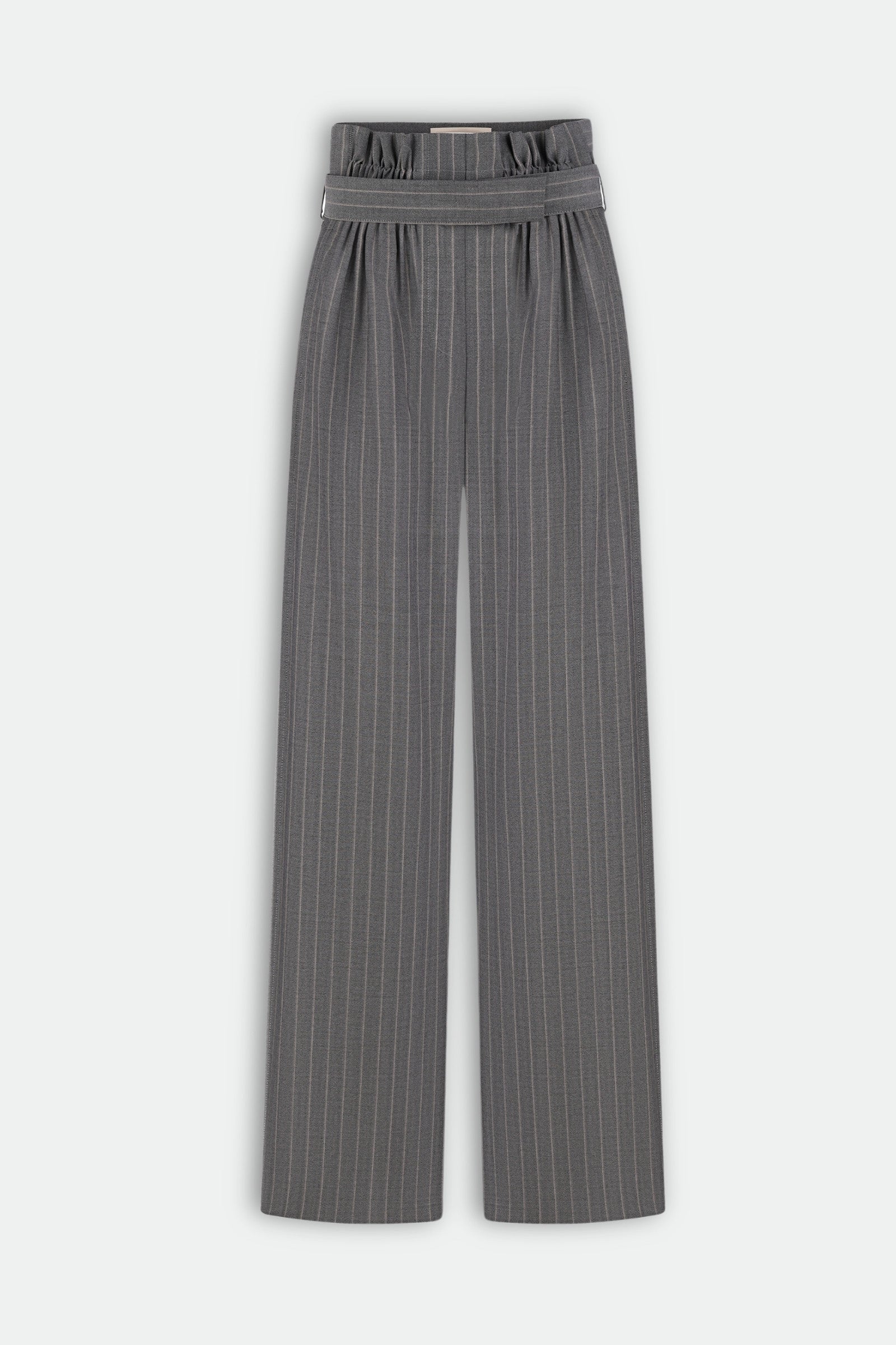 Flex Waist Wool Pinstripe Trousers 4