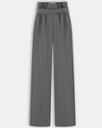 Flex Waist Wool Pinstripe Trousers 4