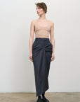 FRONT-TWIST MAXI SKIRT