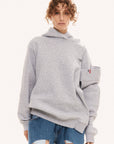 GREY CLEAN-CUT HOODIE
