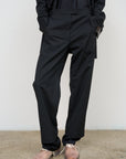 HIGH WAISTED TUXEDO PANTS WITH SATIN TRIM