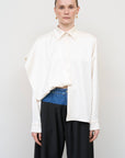 Layered Blouse with Scarf Detail in Ivory 1