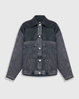 LEATHER PANELED DENIM JACKET 3