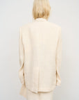 Linen Blend Jacket with Knee-Length Scarf and Fringe Detail 4