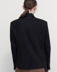 DRAPED WOOL PEACOAT