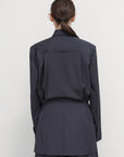 BLOUSE WITH SUITING DETAIL