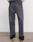 FRAYED STRAIGHT JEANS