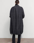 WOOL-BLEND PARKA WITH SUITING DETAIL