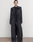 WOOL COAT WITH ANGULAR DETAILING