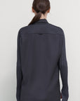SHIRT WITH RIBBED-KNIT SLEEVES