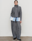 SCULPTED-PLEAT BIFLEX TOP
