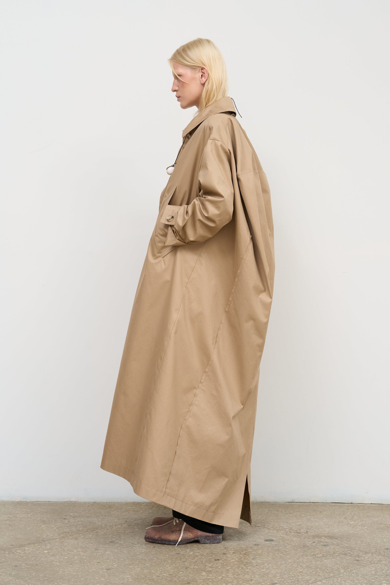 Long Cotton Tent Coat 2
