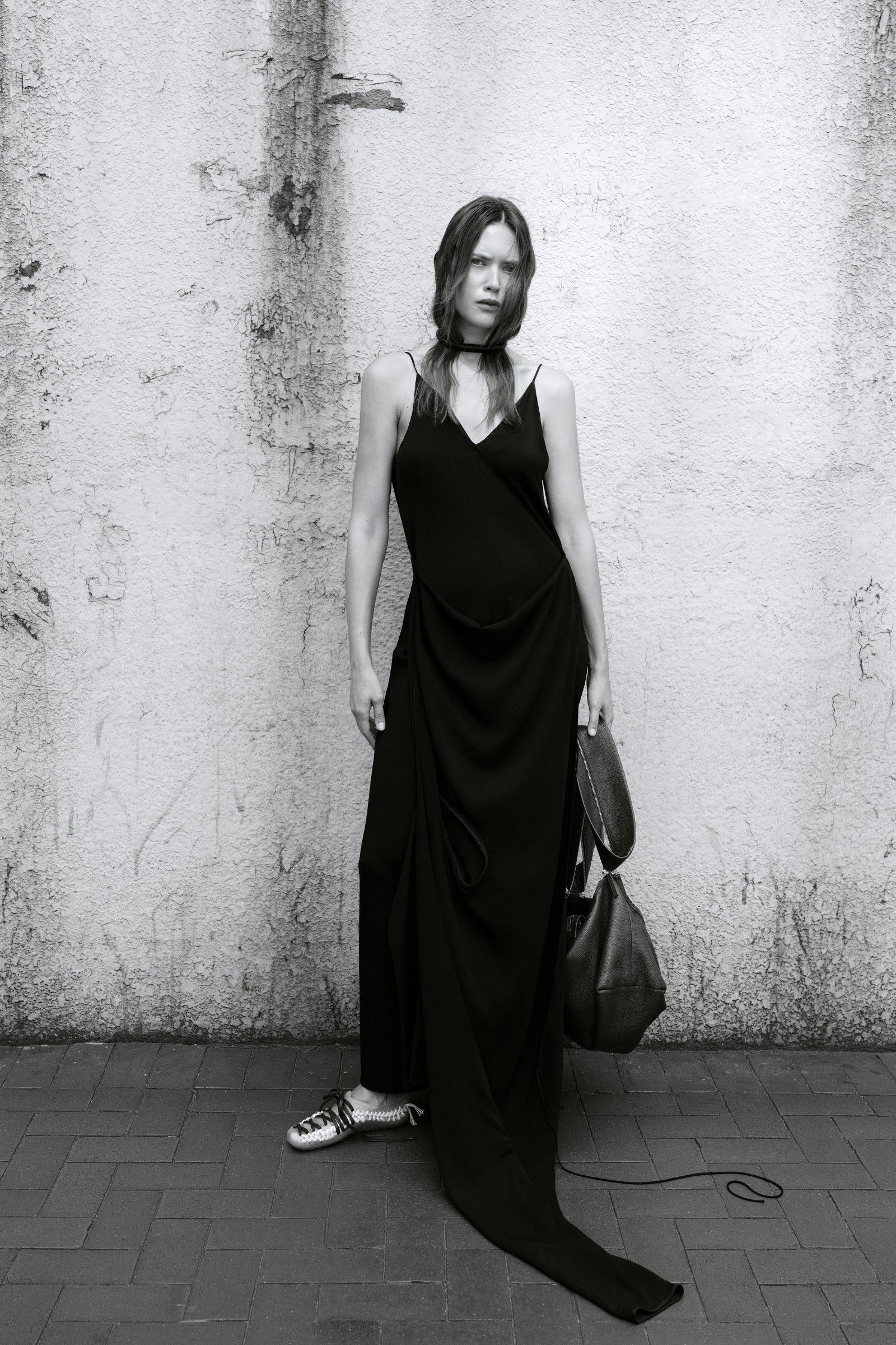 MAXI SLIP DRESS WITH SCARF DETAIL 4
