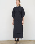 Midi Dress with Capelet Detail 2