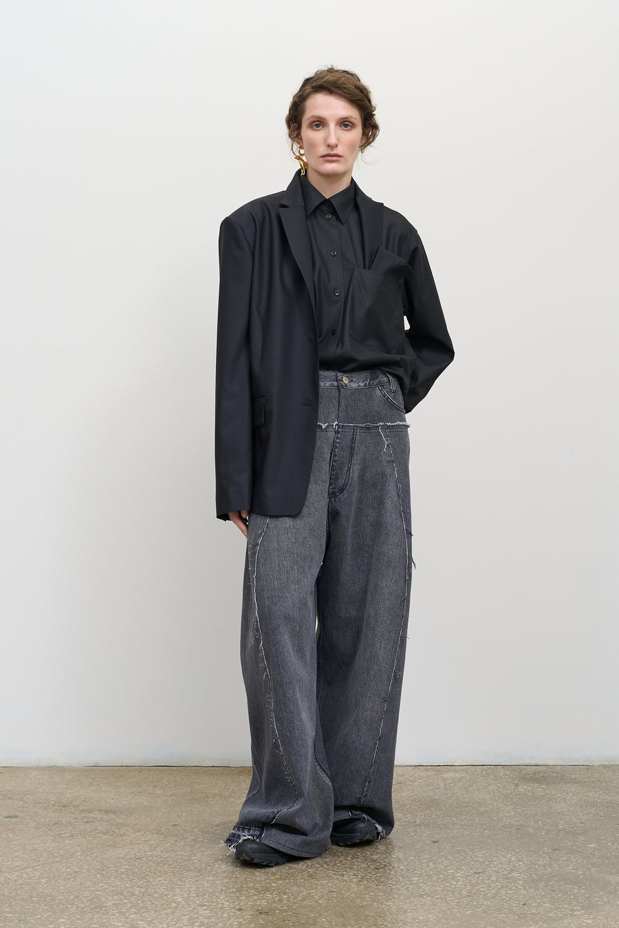 OVERLAY DECONSTRUCTED JACKET black 4