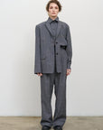 OVERLAY DECONSTRUCTED JACKET grey 1