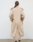 Oversized cotton trench coat