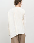PLISSÉ BLOUSE WITH SLOUCHY SHOULDER LINE ivory 2
