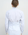 POPLIN SHIRT WITH TWISTED BACK DETAIL