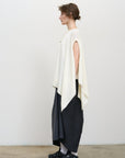 REVERSIBLE ASYMMETRIC KNIT TOP ivory 1