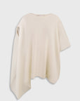 REVERSIBLE ASYMMETRIC KNIT TOP ivory 5