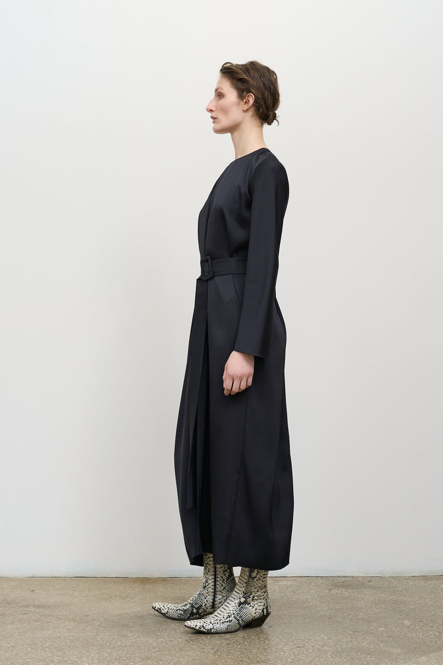 boho winter maxi dress Mirabella Smocked Maxi Dress Navy / S