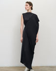 SLEEVELESS REVERSIBLE ASYMMETRIC MAXI DRESS