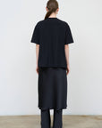 Soft-Structured Tee Dress in Black 2